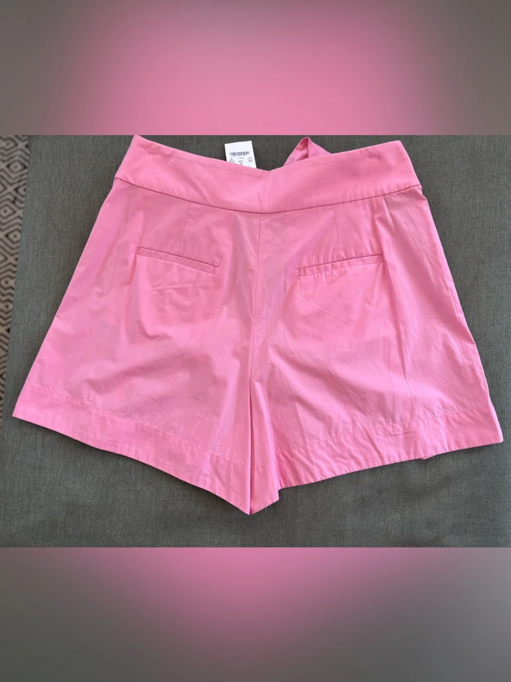 NWT J. Crew Pink High-Waist Tie-Front Shorts